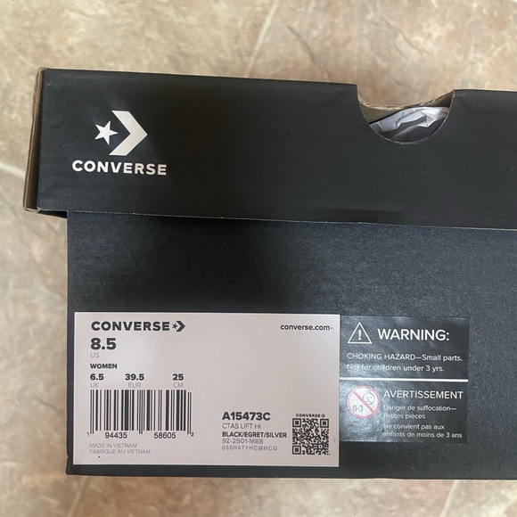 Leather Chuck Taylor All Star Platform Western Glam Black Women’s size 8.5 - Picture 7 of 9